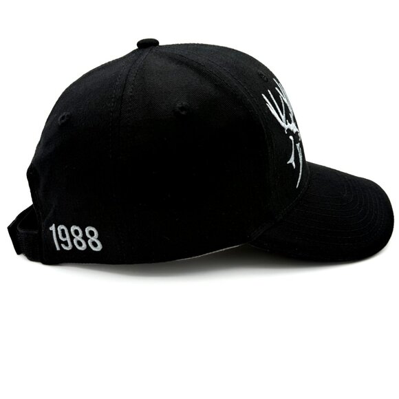 Mule Deer Foundation Black Cotton Strapback Hat – Embroidered Antler Logo - Picture 3 of 9